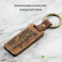 Engraved Wooden Keychain